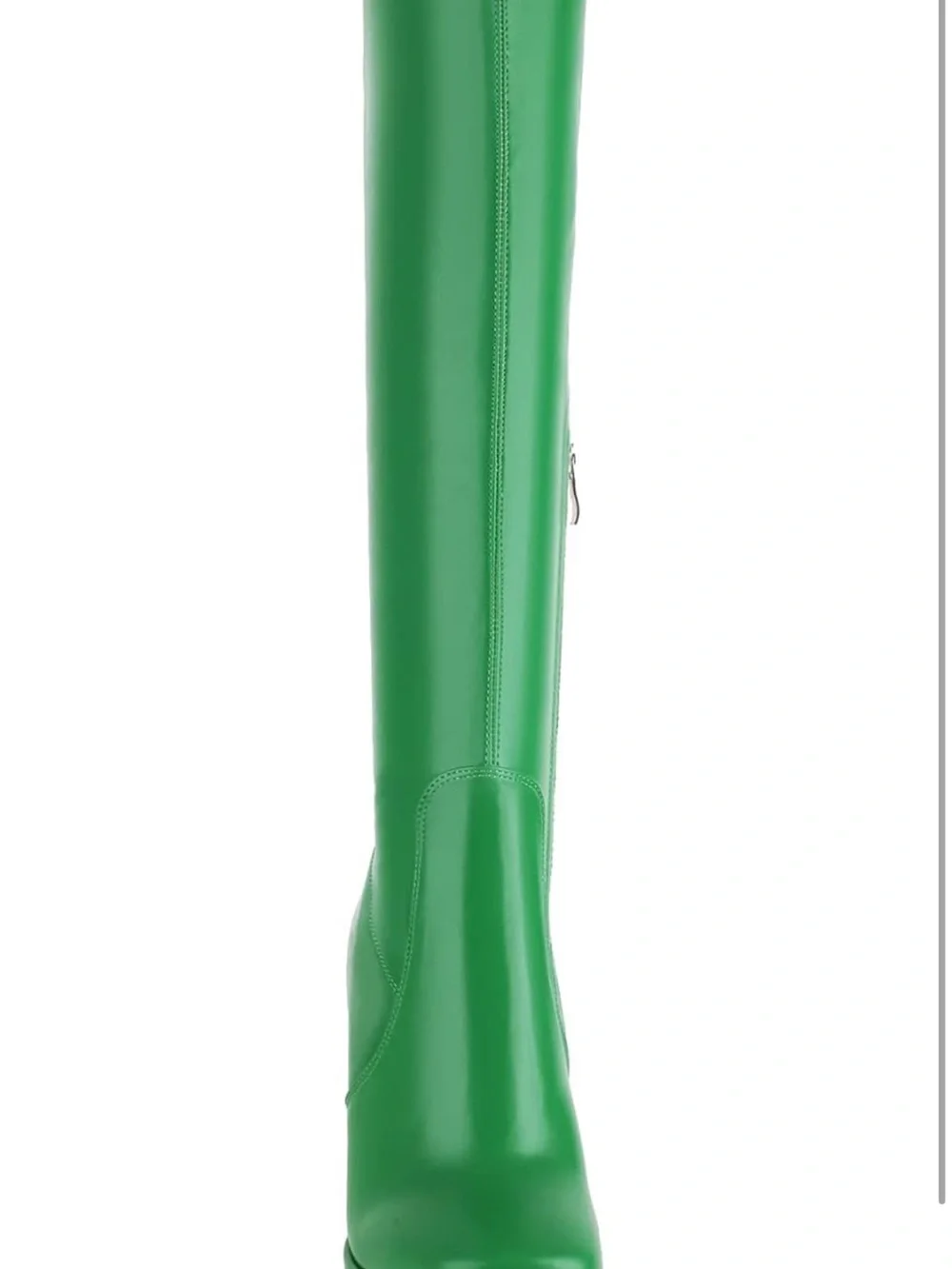 Green Platform Knee-High Boots - Women